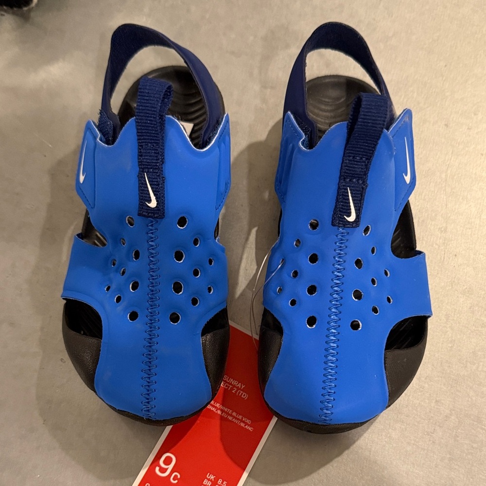Nike Kids Royal Blue Water Sandals with Navy Accents